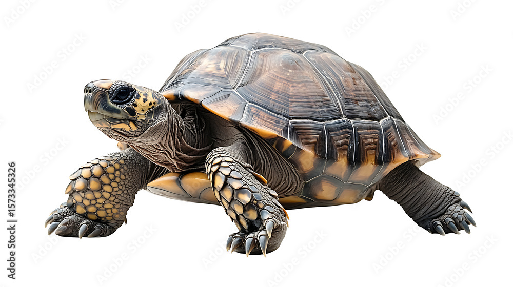 Fototapeta premium Big turtle isolated on transparent background high .png