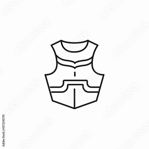 bulletproof vest armor icon sign vector