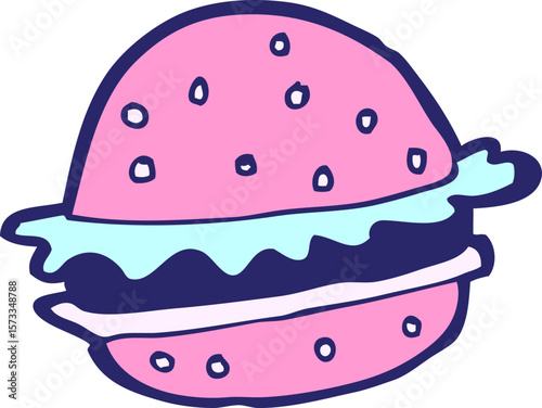 cartoon hamburger
