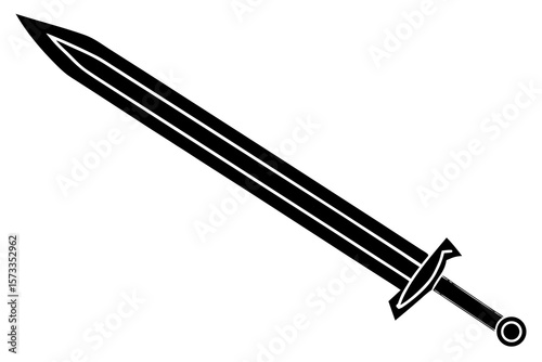 vector illustration of a sword
