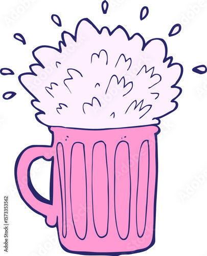 cartoon frothy beer