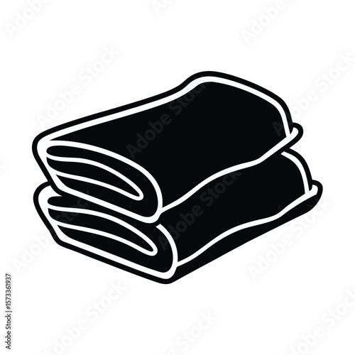 blanket folded vector art icon