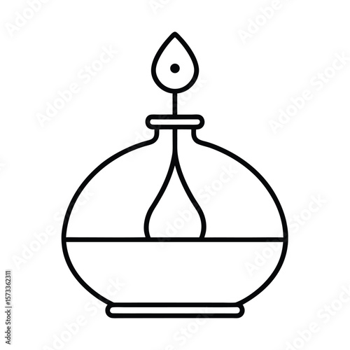 essential oil diffuser vector art icon