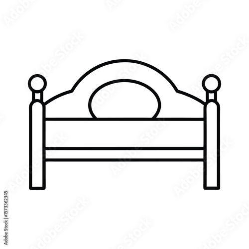 headboard vector art icon