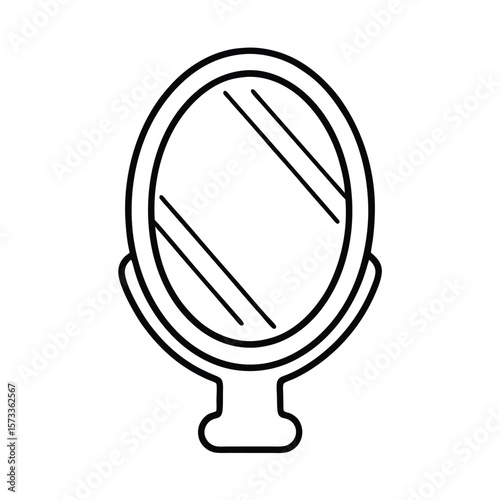 illustration of mirror vector art icon