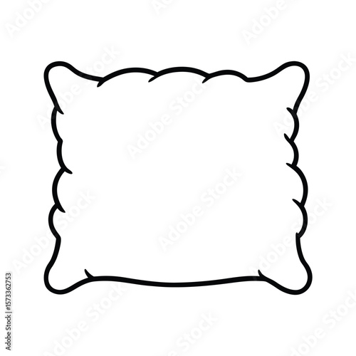 vector illustration of pillow fluffy