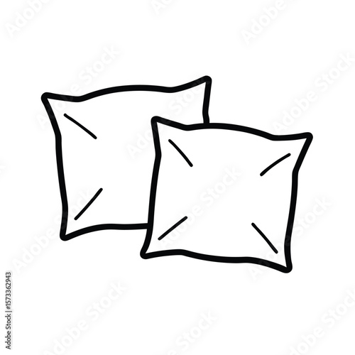 vector illustration of a pillow