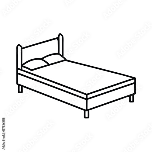 bed isolated on white background