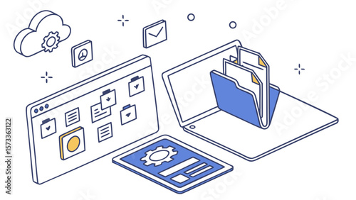 Cloud computing and data management solutions for business productivity and collaboration online platform