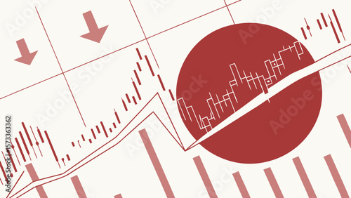 Stock market crash financial crisis investment loss chart graph recession economy business analysis trend 100