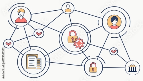 Secure network connection with data encryption and user authentication for blockchain technology solutions
