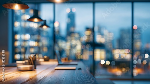 Wallpaper Mural Generated title for kummardeep91_Blurred_office_workspace_in_the_evening__interior__da5f68a3-1f11-40de-b504-e0d673b7cba5_3-topaz.jpeg Torontodigital.ca