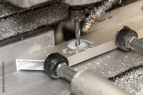 Wallpaper Mural Milling holes for hinges in aluminum profiles Torontodigital.ca