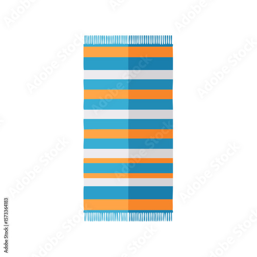 Summer Beach Towel Icon Isolated on a Transparent Background 