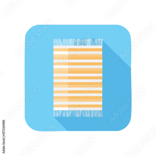 Summer Beach Towel Icon Isolated on a Transparent Background 