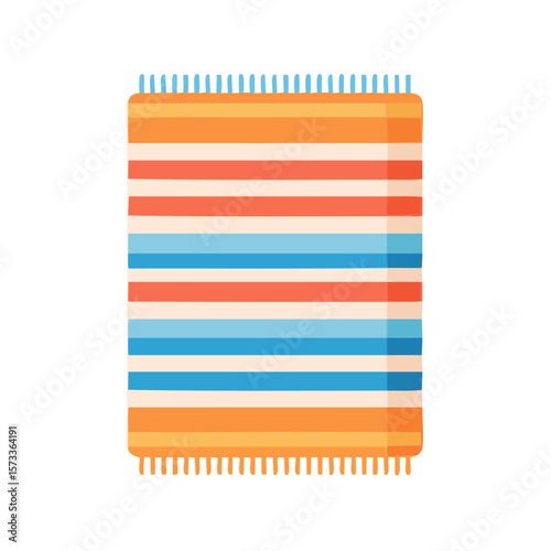 Summer Beach Towel Icon Isolated on a Transparent Background 