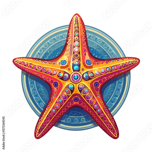 Starfish Icon Isolated on a Transparent Background