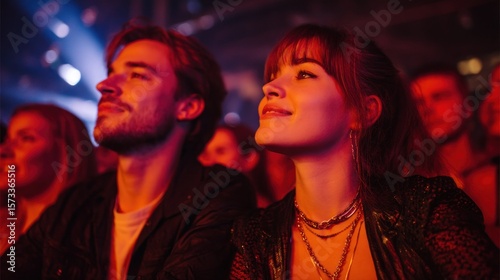 Enthralled Concertgoers: A Night of Music and Connection