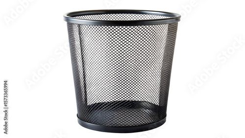 Obraz na płótnie metal trash bin on white background