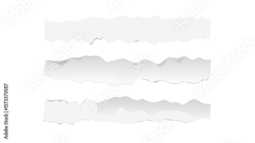 Torn paper edges vector design element for graphic design and web design use