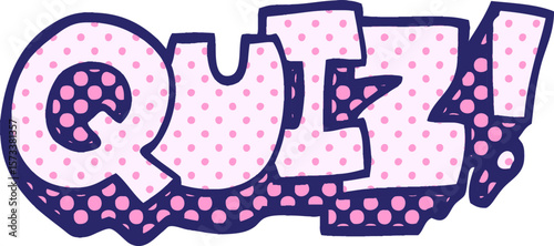 comic book style cartoon word quiz in bright neon color