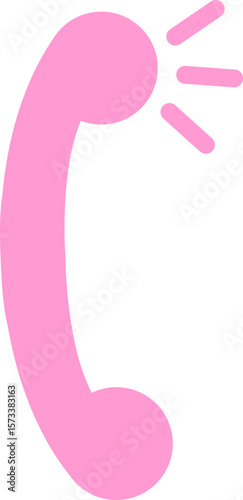 telephone receiver in bright neon color