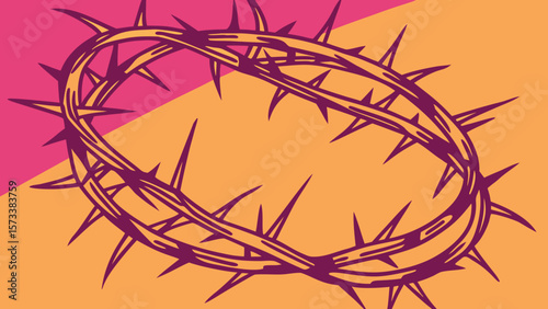 Crown of thorns illustration religion jesus christ easter good friday christianity salvation sacrifice 100