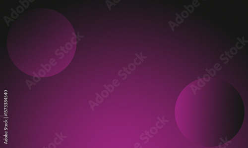 Fototapeta Naklejka Na Ścianę i Meble -  Abstract Dark Purple Background with Two Spheres for Modern and Creative Designs new 2025 trendy grainy gradient background