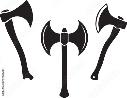 Axe silhouette vector illustration