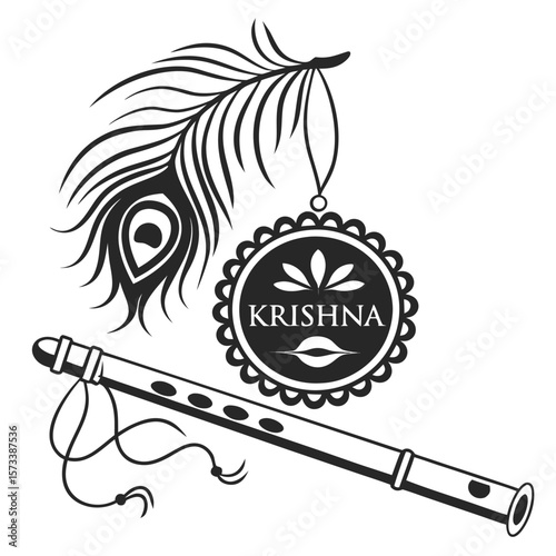 Minimalist flute illustration with clean lines a stylized black and white design ideal for music projects educational resources and artistic compositions conveying elegance and simplicity