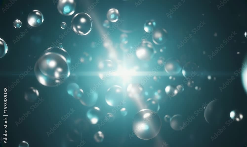 ethereal glowing particles in a cosmic background animation