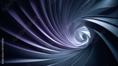 Fototapeta Naklejka Na Ścianę i Meble -  Abstract vortex tunnels inward. Concept: Infinity, futuristic design, science, wormhole. Use for web, marketing, design.