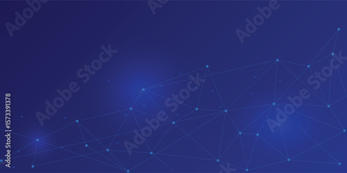 abstract polygonal space background with connecting dots and lines. 3 d rendering