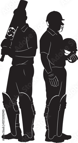 cricket player silhouette 