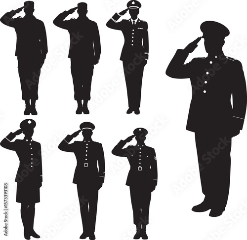 Soldier Salute silhouette 