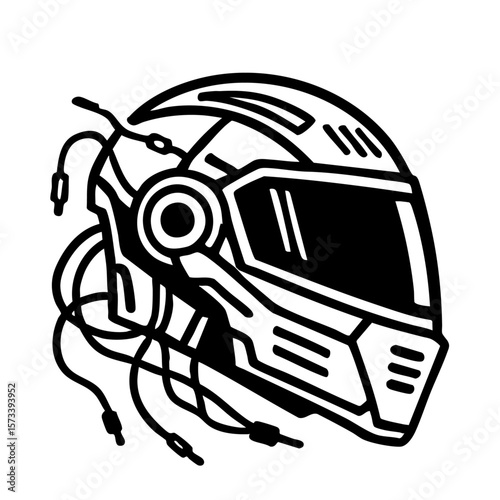motorcycle helmet vector