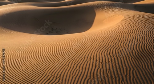 Wallpaper Mural Wind-shaped sand surface with curved lines and shadows under late afternoon sunlight Torontodigital.ca