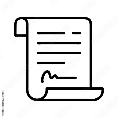 Legal document with text and signature on white background  