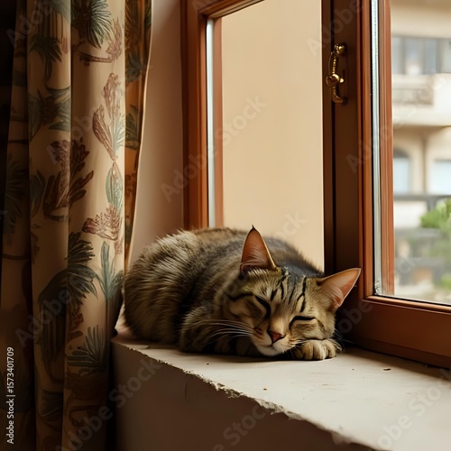 cat on window sill