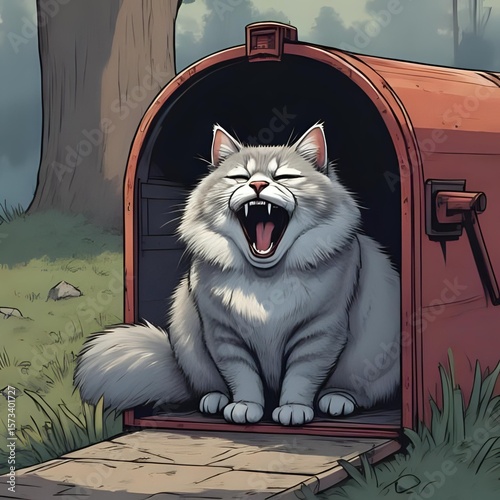 cat with house