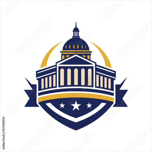  Capitol Building Logo Vector Icon
