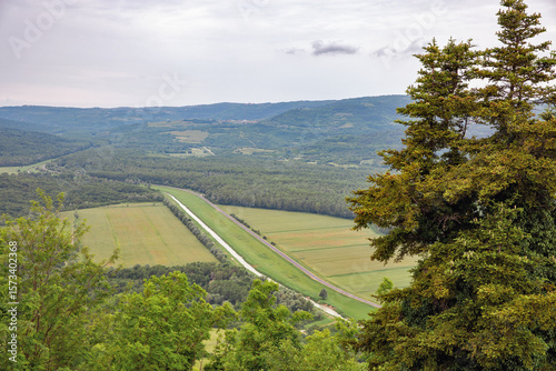 Panoramic view of Istrian countryside from Motovun, Croatia