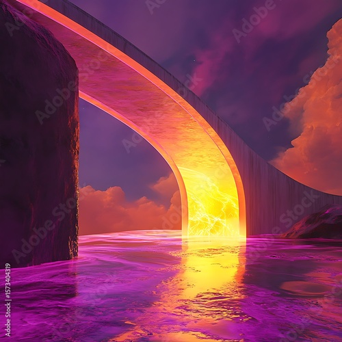 Surreal dreamlike abstract background with beautiful view