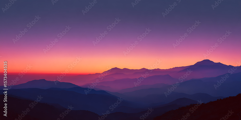 Silhouetted Mountain Range at Twilight – Stunning Gradient Sky with Vibrant Sunset Colors, Peaceful Layers of Hills, Serene Atmosphere, and Natural Landscape Perfect for Nature, Travel & Background Us Silhouetted Mountain Range at Twilight – Stunning Gradient Sky with Vibrant Sunset Colors, Peaceful Layers of Hills, Serene Atmosphere, and Natural Landscape Perfect for Nature, Travel & Background Us
