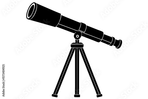 telescope on a white background