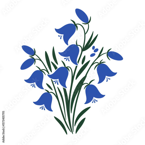 Charming bluebell blooms offer an elegant botanical touch, perfect for spring-themed designs and nature-inspired creative projects.