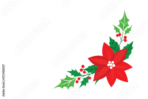 Christmas Corner Border Illustration A Vibrant Arrangement