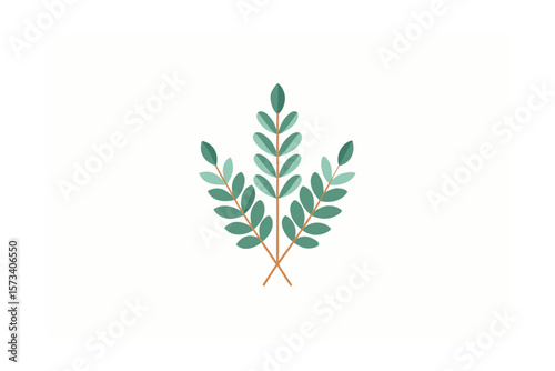 Cedar Twigs And Eucalyptus In Minimal Composition
