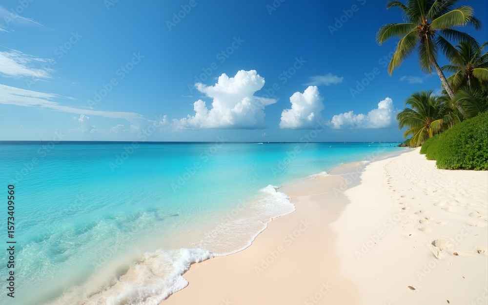 sand and Caribbean sea. High quality sand and Caribbean sea. High quality