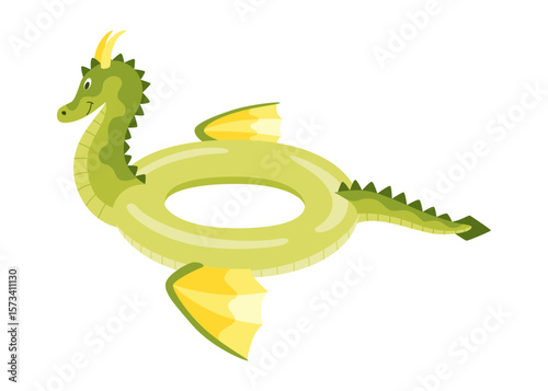 Inflatable swim pool ring. Colorful floater element for beach, swimming pool lifebuoy and life saver equipment. Inflatable rubber toy, cartoon vector illustration